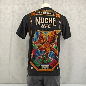 UFC Noche San Antonio T-Shirt Mens Size M Black Graphic Eagle Mexican Heritage